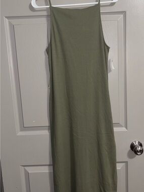 Old Navy Olive Green Slim-Strap Maxi Dress